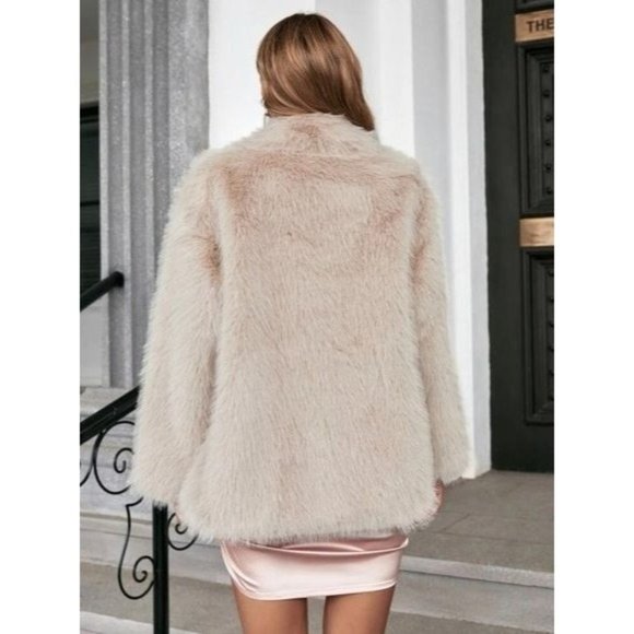 Elegant Faux Fur Coat Autumn Winter - Picture 3 of 6